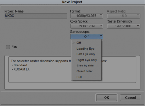 Creation of a stereoscopic project inside Media Composer 6 Creation of a stereoscopic project inside Media Composer 6